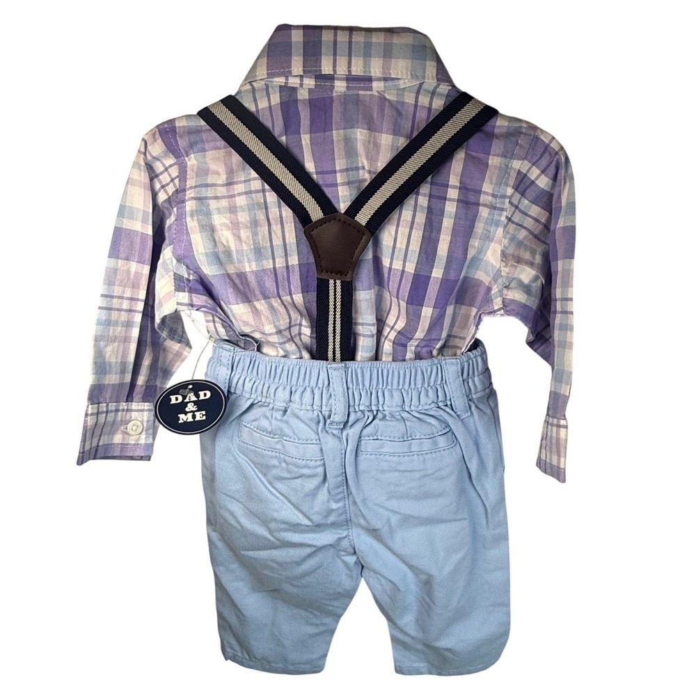 NWT The Childrens Place 100% Cotton Baby Boy 0-3M Plaid Bodysuit Picturesque Set - Picture 4 of 12